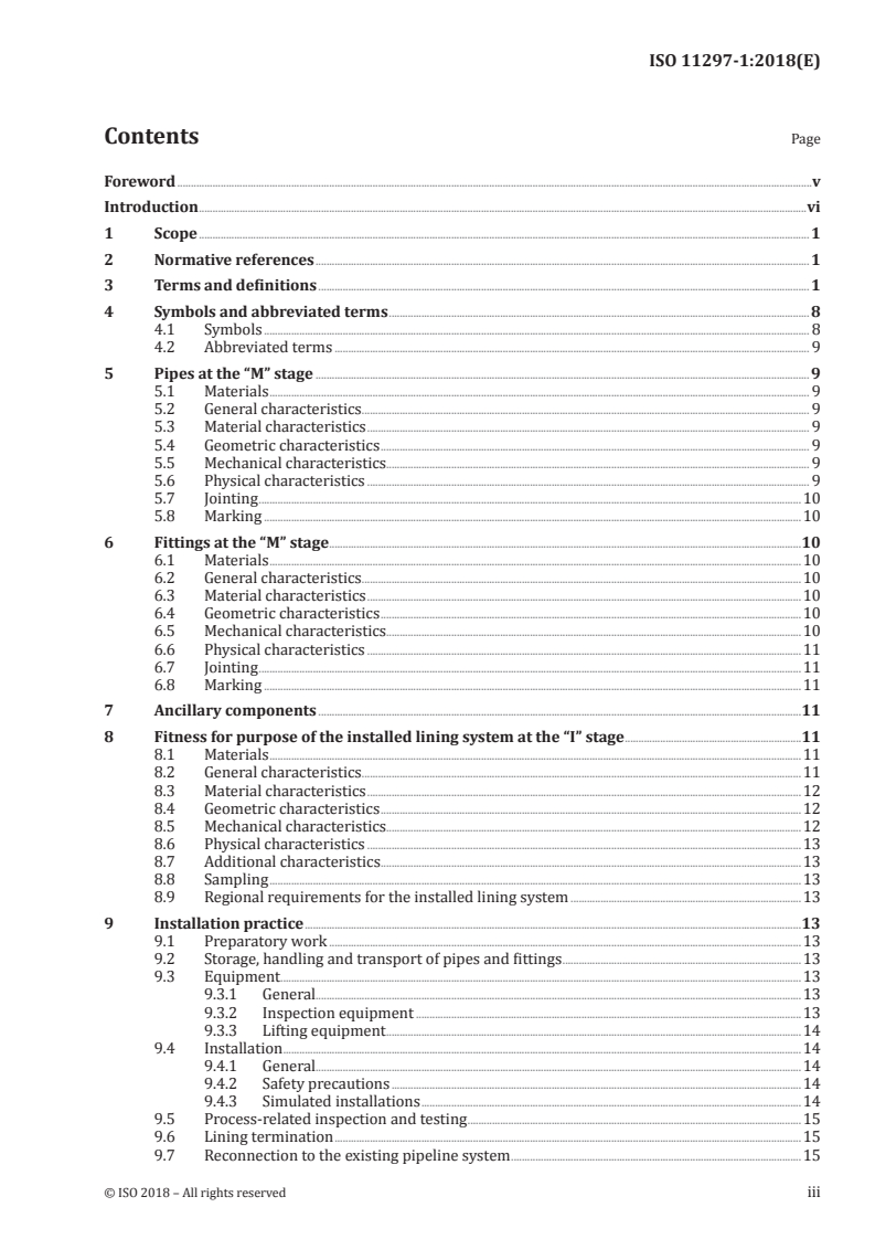 ISO 11297-1:2018 ISO 11297-1:2018 - Plastics piping systems for renovation of underground drainage and sewerage networks under pressure — Part 1: General/26/2018 - Page 3 preview