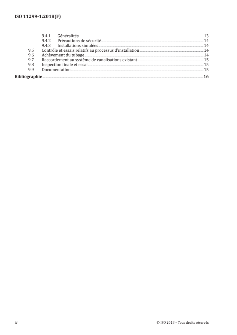 ISO 11299-1:2018 ISO 11299-1:2018 - Systèmes de canalisations en plastique pour la rénovation des réseaux enterrés de distribution de gaz — Partie 1: Généralités/26/2018 - Page 4 preview