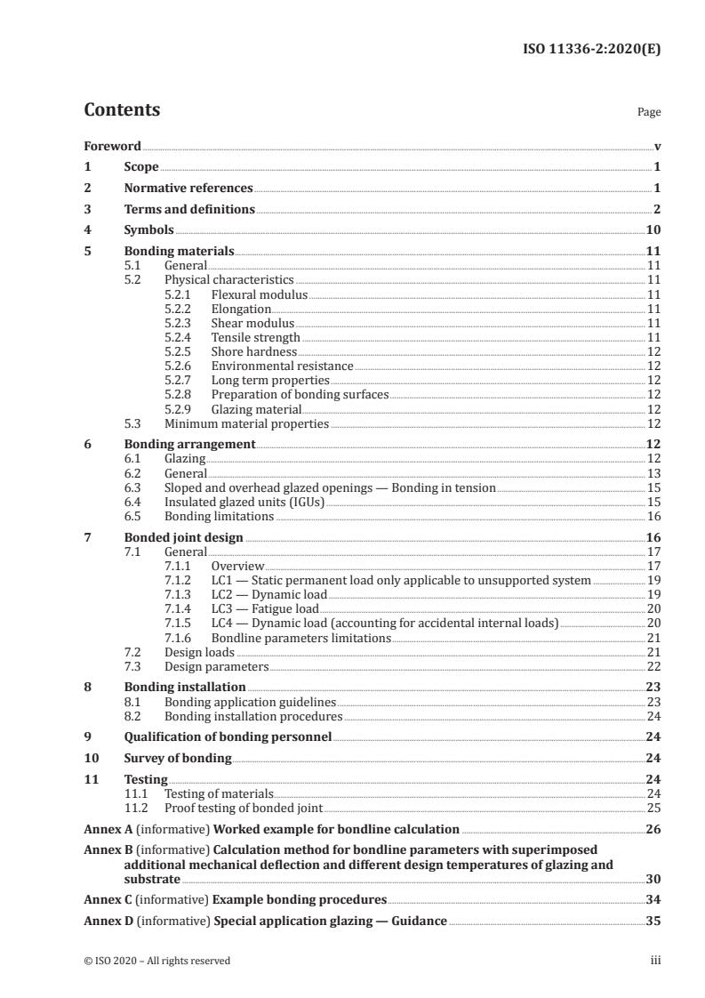 ISO 11336-2:2020 ISO 11336-2:2020 - Large yachts — Strength, weathertightness and watertightness of glazed openings — Part 2: Glazed opening integrated into adjacent structure (elastically bonded to bulkhead or shell) design criteria, structural support, installation and testing/12/2020 - Page 3 preview