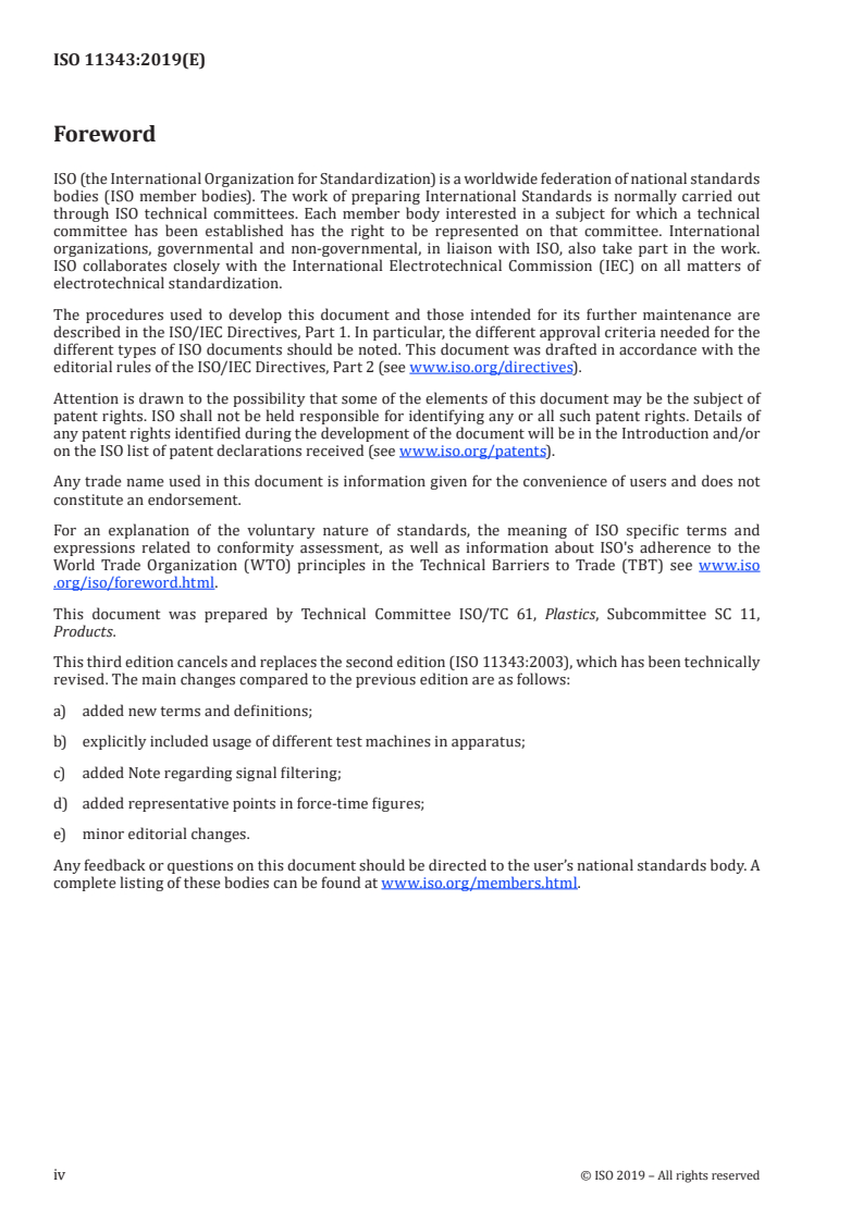 ISO 11343:2019 ISO 11343:2019 - Adhesives — Determination of dynamic resistance to cleavage of high-strength adhesive bonds under impact wedge conditions — Wedge impact method/7/2019 - Page 4 preview