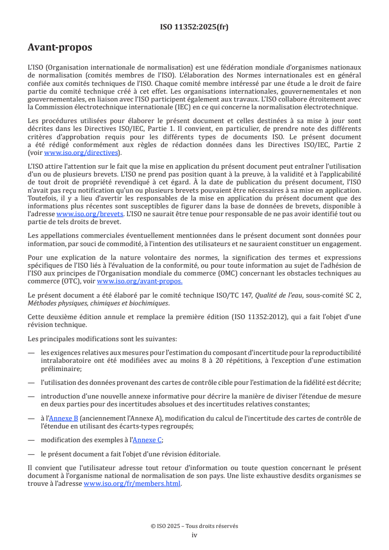 ISO 11352:2025 ISO 11352:2025 - Qualité de l'eau — Estimation de l'incertitude de mesure basée sur des données de validation et de contrôle qualité
Released:1. 09. 2025 - Page 4 preview
