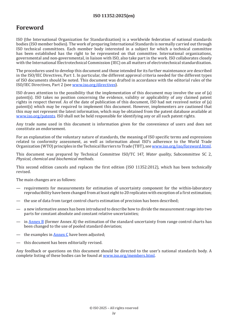 ISO 11352:2025 ISO 11352:2025 - Water quality — Estimation of measurement uncertainty based on validation and quality control data
Released:1. 09. 2025 - Page 4 preview