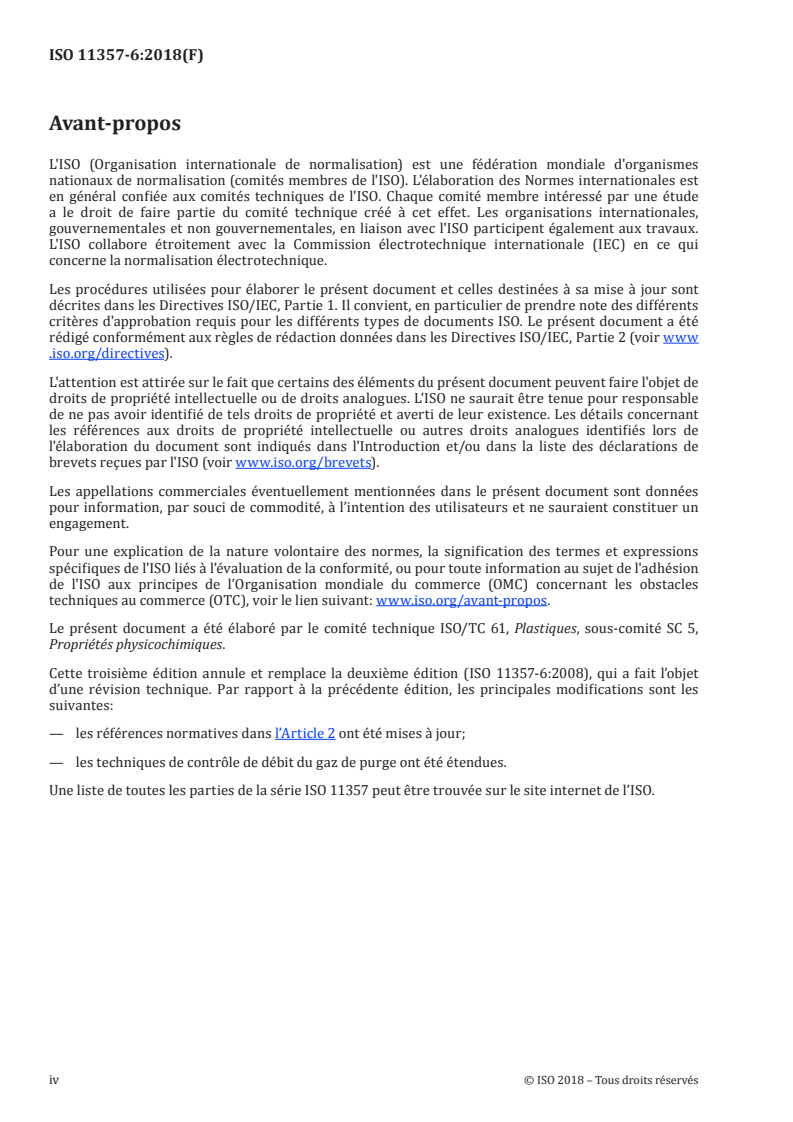 ISO 11357-6:2018 ISO 11357-6:2018 - Plastiques — Analyse calorimétrique différentielle (DSC) — Partie 6: Détermination du temps d'induction à l'oxydation (OIT isotherme) et de la température d'induction à l'oxydation (OIT dynamique)/9/2018 - Page 4 preview