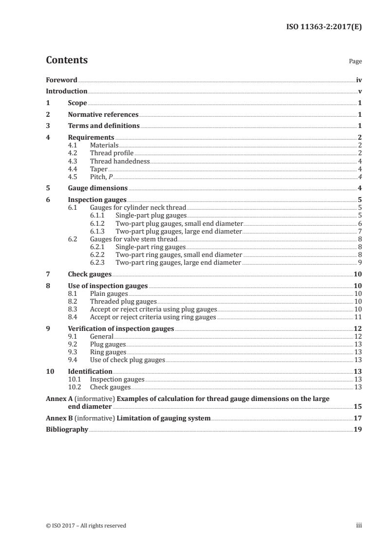 ISO 11363-2:2017 ISO 11363-2:2017 - Gas cylinders — 17E and 25E taper threads for connection of valves to gas cylinders — Part 2: Inspection gauges/30/2017 - Page 3 preview