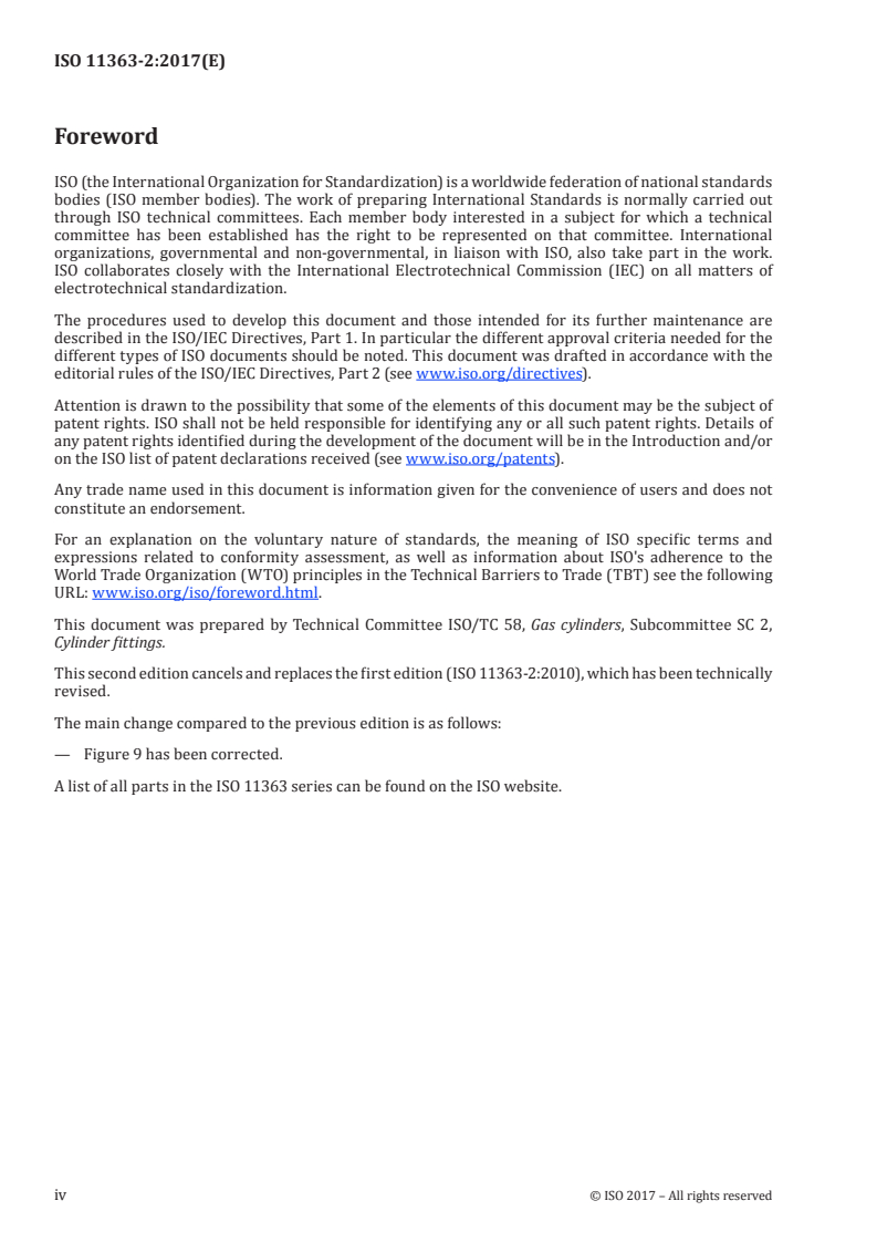 ISO 11363-2:2017 ISO 11363-2:2017 - Gas cylinders — 17E and 25E taper threads for connection of valves to gas cylinders — Part 2: Inspection gauges/30/2017 - Page 4 preview