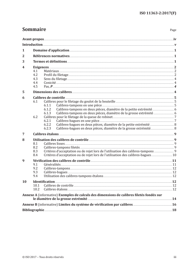 ISO 11363-2:2017 ISO 11363-2:2017 - Bouteilles à gaz — Filetages coniques 17E et 25E pour le raccordement des robinets sur les bouteilles à gaz — Partie 2: Calibres de contrôle/30/2017 - Page 3 preview