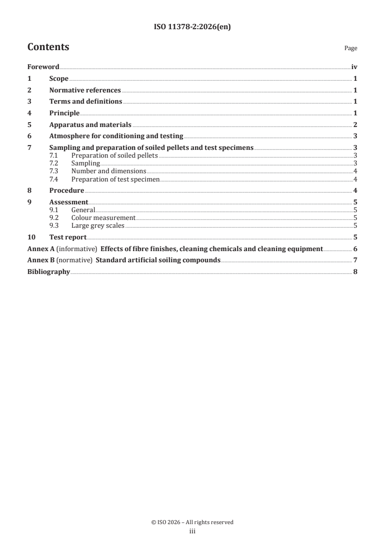 ISO 11378-2:2026 ISO 11378-2:2026 - Textile floor coverings — Laboratory soiling — Part 2: Drum test
Released:9. 01. 2026 - Page 3 preview