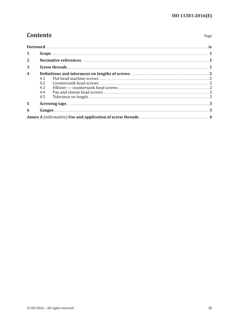 ISO 11381:2016 ISO 11381:2016 - Ophthalmic optics — Spectacle frames — Screw threads/27/2016 - Page 3 preview