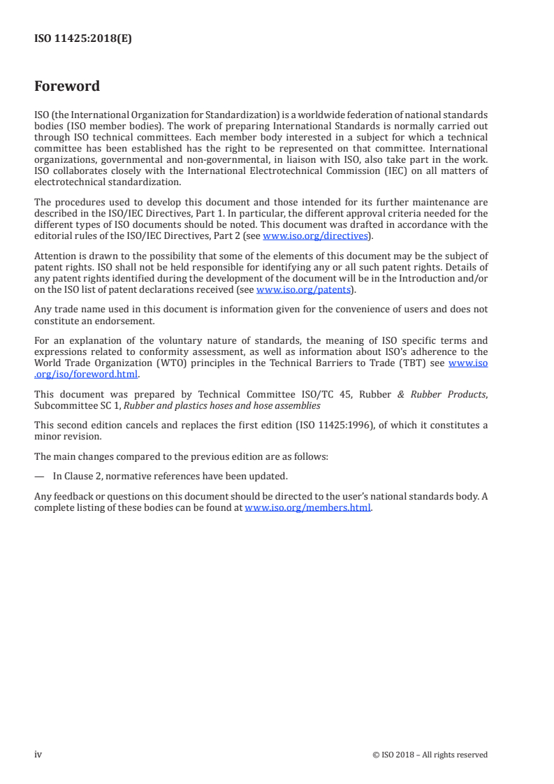 ISO 11425:2018 ISO 11425:2018 - Rubber hoses and hose assemblies for automobile power-steering systems — Specification/31/2018 - Page 4 preview