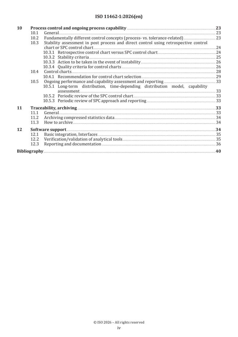ISO 11462-1:2026 ISO 11462-1:2026 - Implementation of statistical process control (SPC) — Part 1: Statistical process management — Elements, tools and techniques of SPC - Page 4 preview