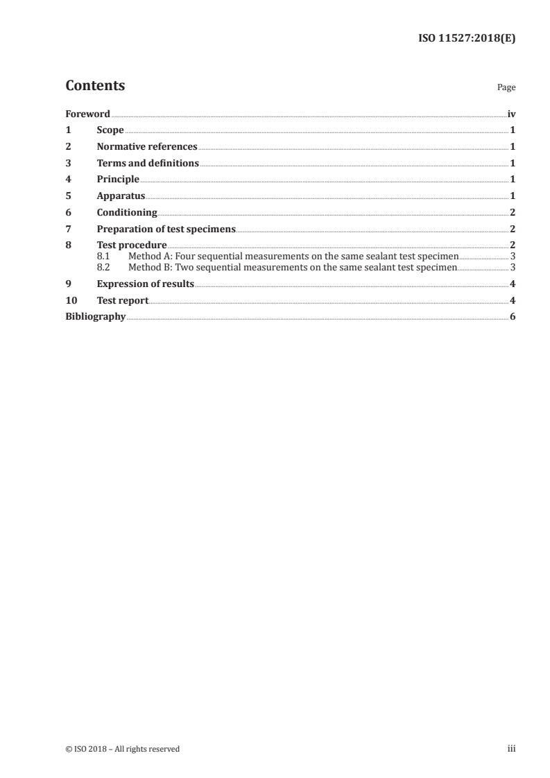 ISO 11527:2018 ISO 11527:2018 - Buildings and civil engineering works — Sealants — Test method for the determination of stringiness/12/2018 - Page 3 preview