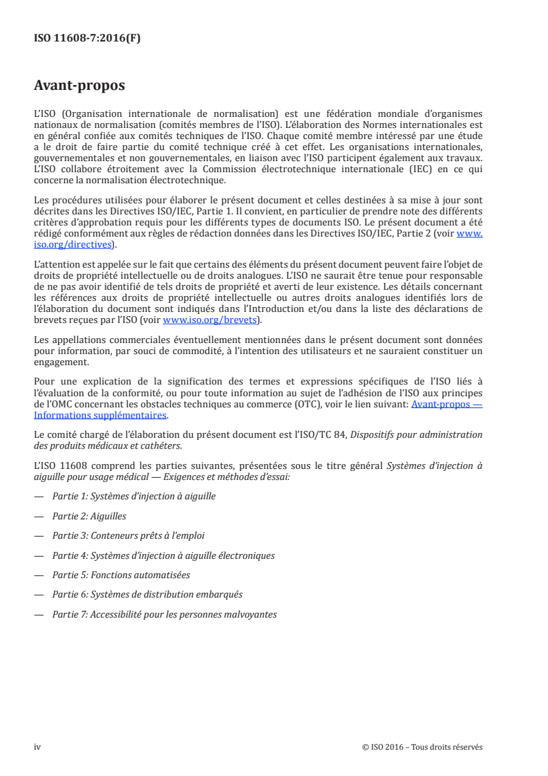 ISO 11608-7:2016 ISO 11608-7:2016 - Systèmes d'injection à aiguille pour usage médical — Exigences et méthodes d'essai — Partie 7: Accessibilité pour les personnes malvoyantes/29/2016 - Page 4 preview