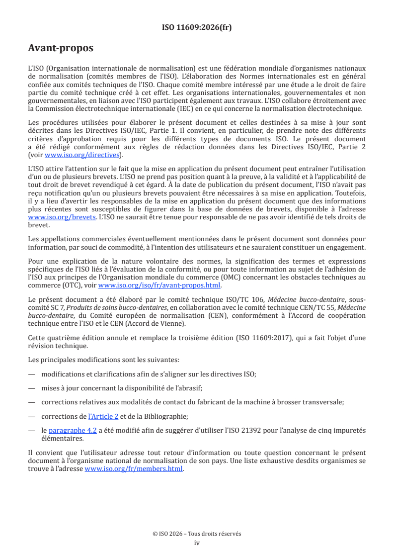 ISO 11609:2026 ISO 11609:2026 - Médecine bucco-dentaire — Dentifrices — Exigences, méthodes d’essai et marquage - Page 4 preview