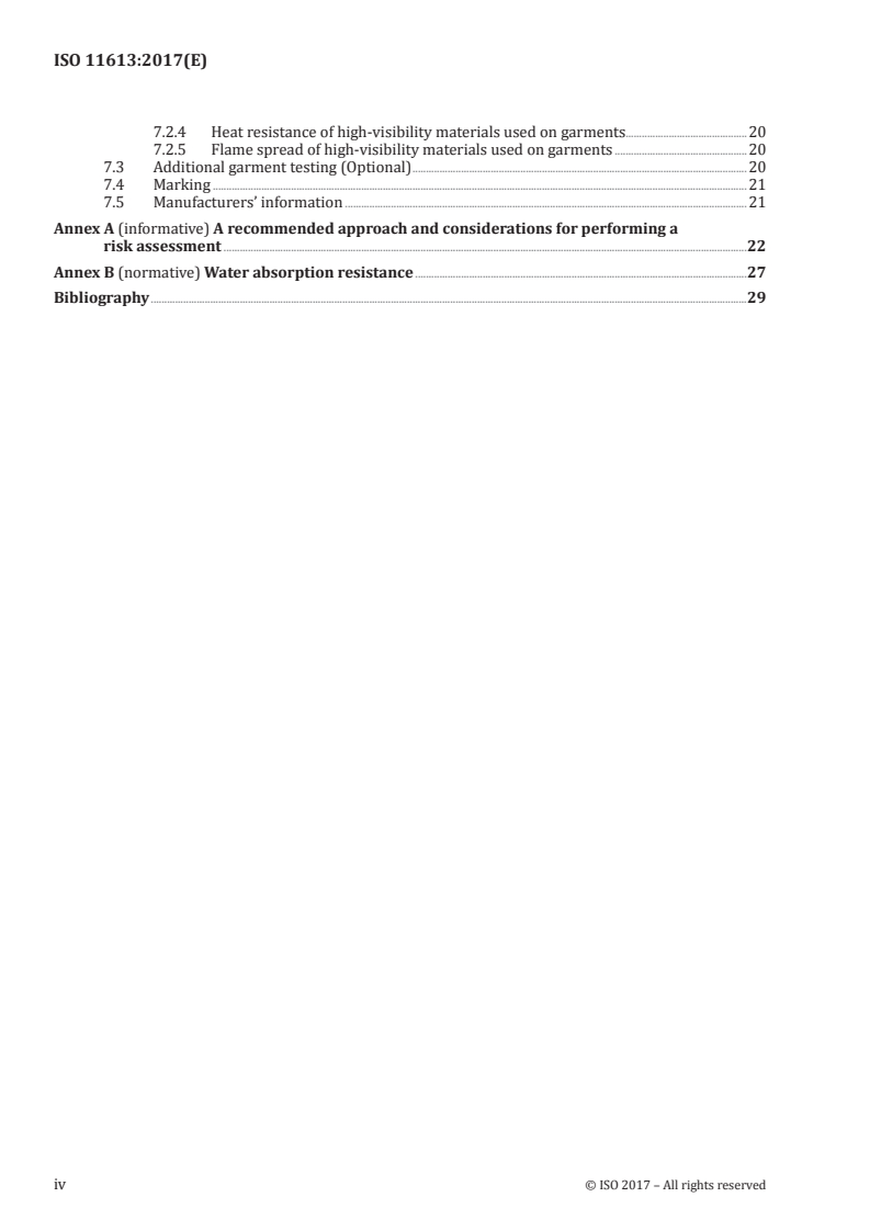 ISO 11613:2017 ISO 11613:2017 - Protective clothing for firefighter's who are engaged in support activities associated with structural fire fighting — Laboratory test methods and performance/19/2017 - Page 4 preview