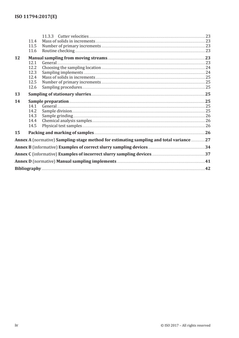 ISO 11794:2017 ISO 11794:2017 - Copper, lead, zinc and nickel concentrates — Sampling of slurries/8/2017 - Page 4 preview