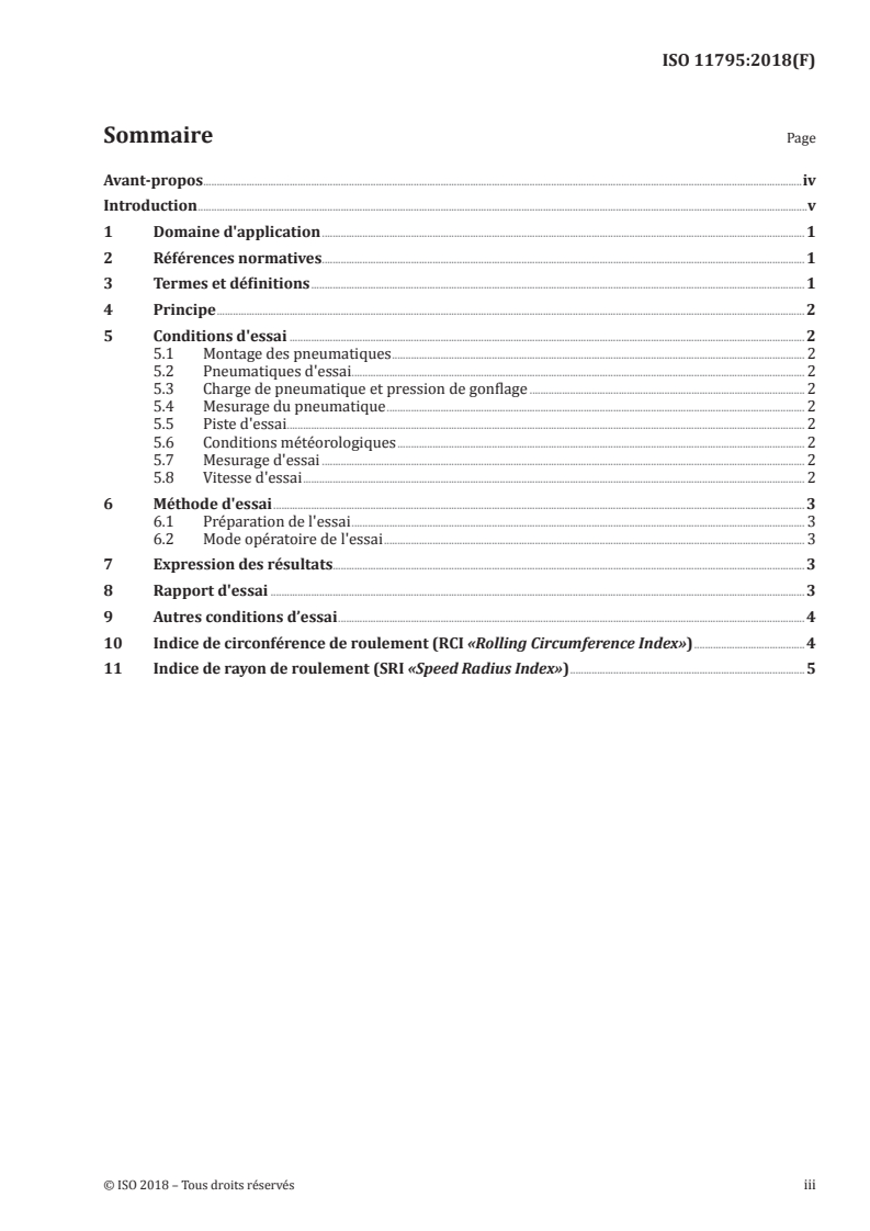 ISO 11795:2018 ISO 11795:2018 - Pneumatiques pour roues motrices de tracteurs agricoles — Explication de l'indice de circonférence de roulement (RCI) et de l'indice de rayon de roulement (SRI) et de la méthode de mesure de la circonférence de roulement/28/2018 - Page 3 preview