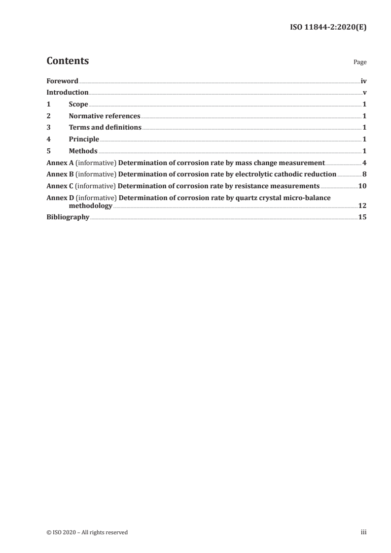 ISO 11844-2:2020 ISO 11844-2:2020 - Corrosion of metals and alloys — Classification of low corrosivity of indoor atmospheres — Part 2: Determination of corrosion attack in indoor atmospheres/27/2020 - Page 3 preview