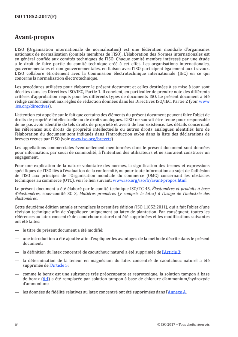 ISO 11852:2017 ISO 11852:2017 - Caoutchouc — Détermination par titrage de la teneur en magnésium du latex de plantation de caoutchouc naturel/31/2017 - Page 4 preview