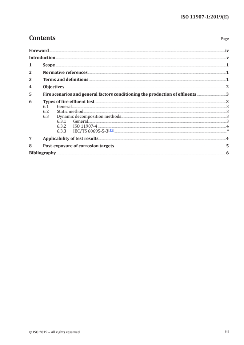 ISO 11907-1:2019 ISO 11907-1:2019 - Plastics — Smoke generation — Determination of the corrosivity of fire effluents — Part 1: General concepts and applicability/12/2019 - Page 3 preview