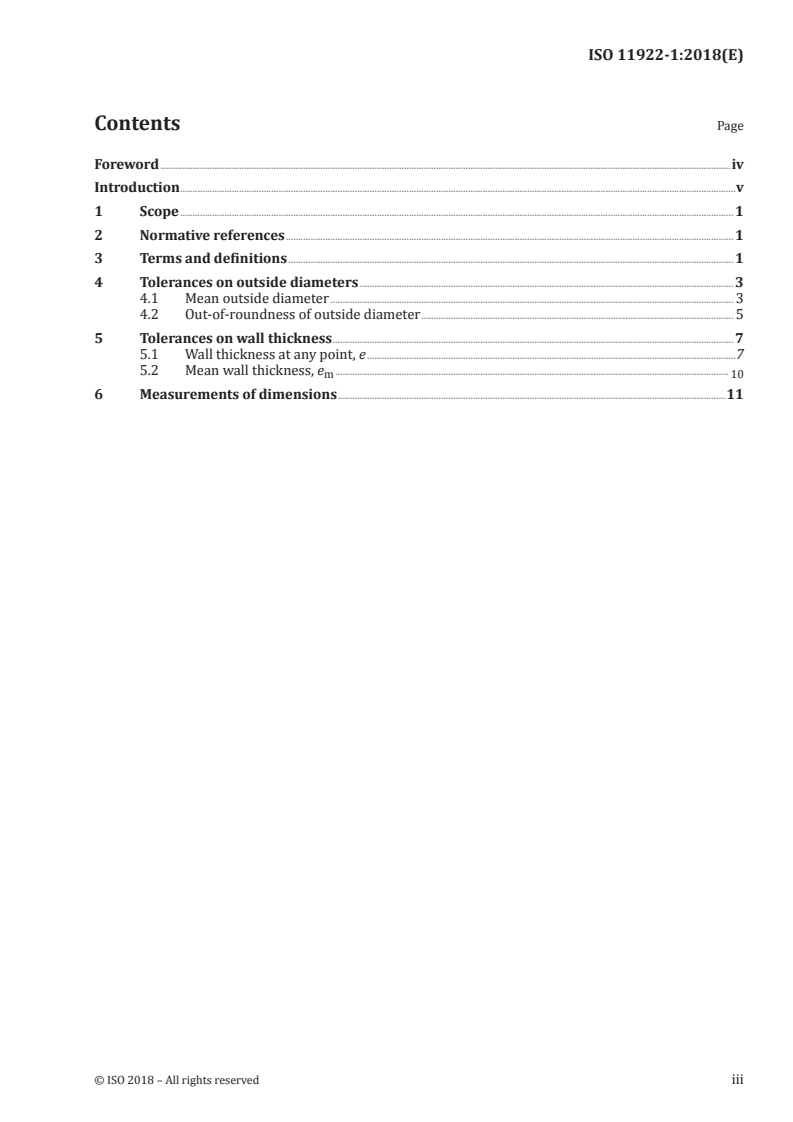 ISO 11922-1:2018 ISO 11922-1:2018 - Thermoplastics pipes for the conveyance of fluids — Dimensions and tolerances — Part 1: Metric series/8/2018 - Page 3 preview
