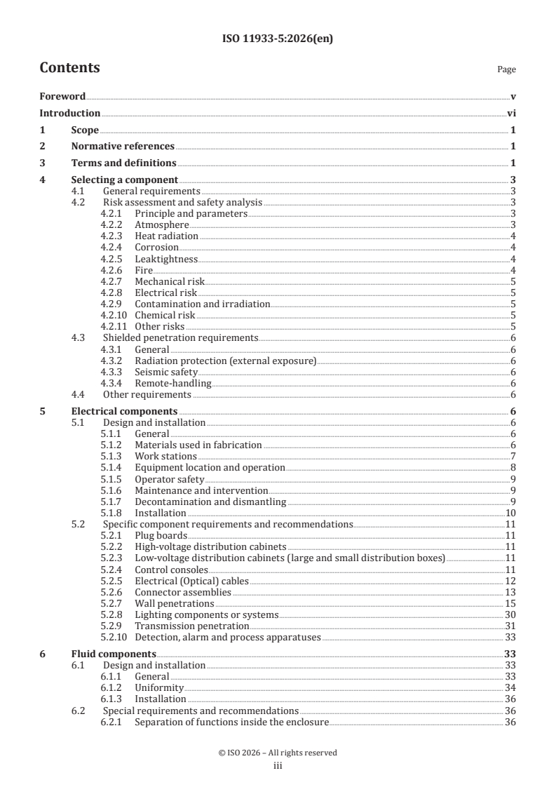 ISO 11933-5:2026 ISO 11933-5:2026 - Components for containment enclosures — Part 5: Penetrations for electrical and fluid circuits - Page 3 preview