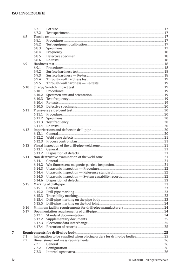 ISO 11961:2018 ISO 11961:2018 - Petroleum and natural gas industries — Steel drill pipe/17/2018 - Page 4 preview