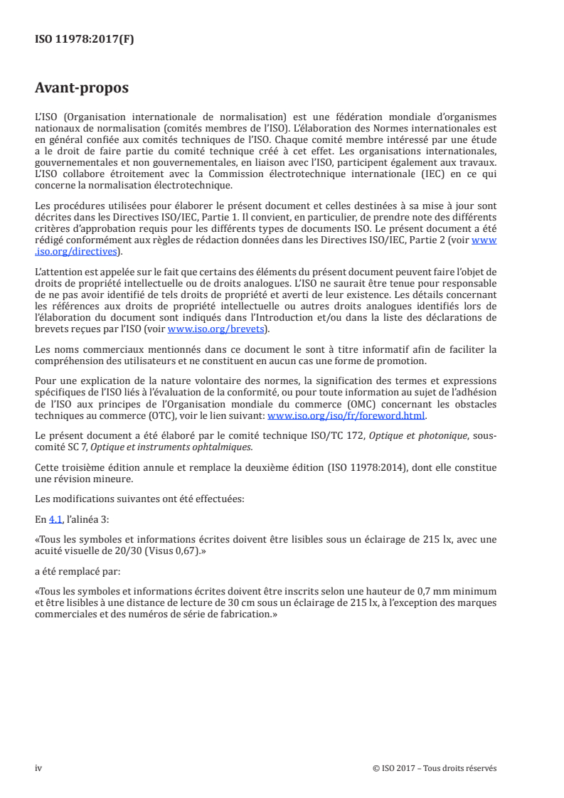 ISO 11978:2017 ISO 11978:2017 - Optique ophtalmique — Lentilles de contact et produits d'entretien des lentilles de contact — Étiquetage/10/2017 - Page 4 preview
