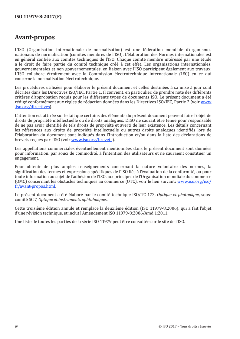ISO 11979-8:2017 ISO 11979-8:2017 - Implants ophtalmiques — Lentilles intraoculaires — Partie 8: Exigences fondamentales/16/2017 - Page 4 preview