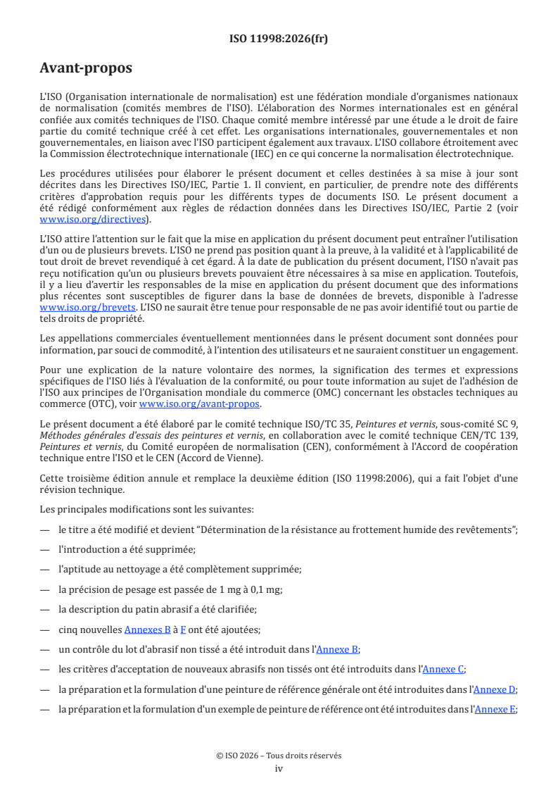 ISO 11998:2026 ISO 11998:2026 - Peintures et vernis — Détermination de la résistance au frottement humide des revêtements - Page 4 preview