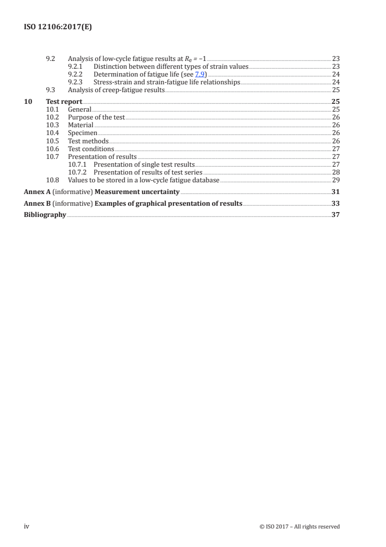 ISO 12106:2017 ISO 12106:2017 - Metallic materials — Fatigue testing — Axial-strain-controlled method/23/2017 - Page 4 preview