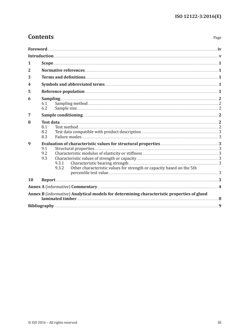 ISO 12122-3:2016 ISO 12122-3:2016 - Timber structures — Determination of characteristic values — Part 3: Glued laminated timber/29/2016 - Page 3 preview