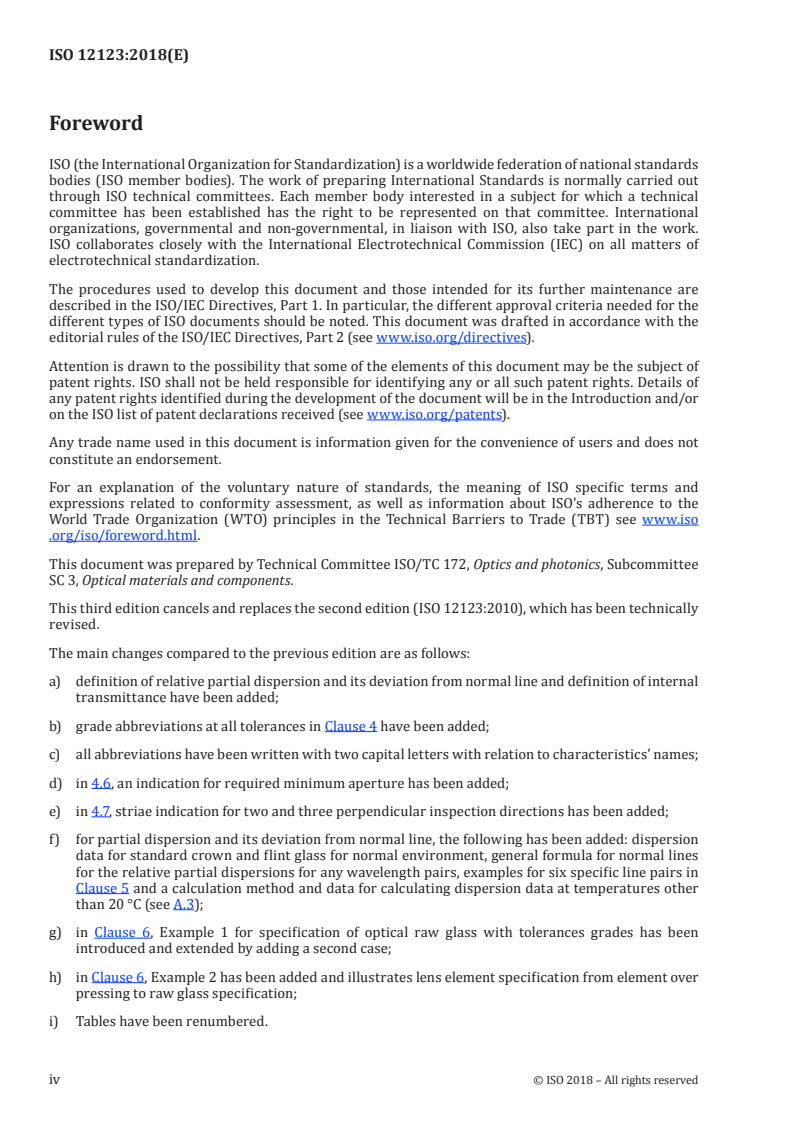 ISO 12123:2018 ISO 12123:2018 - Optics and photonics — Specification of raw optical glass/30/2018 - Page 4 preview