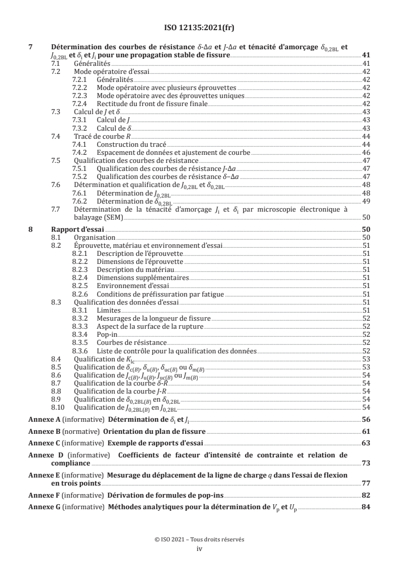 ISO 12135:2021 ISO 12135:2021 - Matériaux métalliques — Méthode unifiée d'essai pour la détermination de la ténacité quasi statique - Page 4 preview