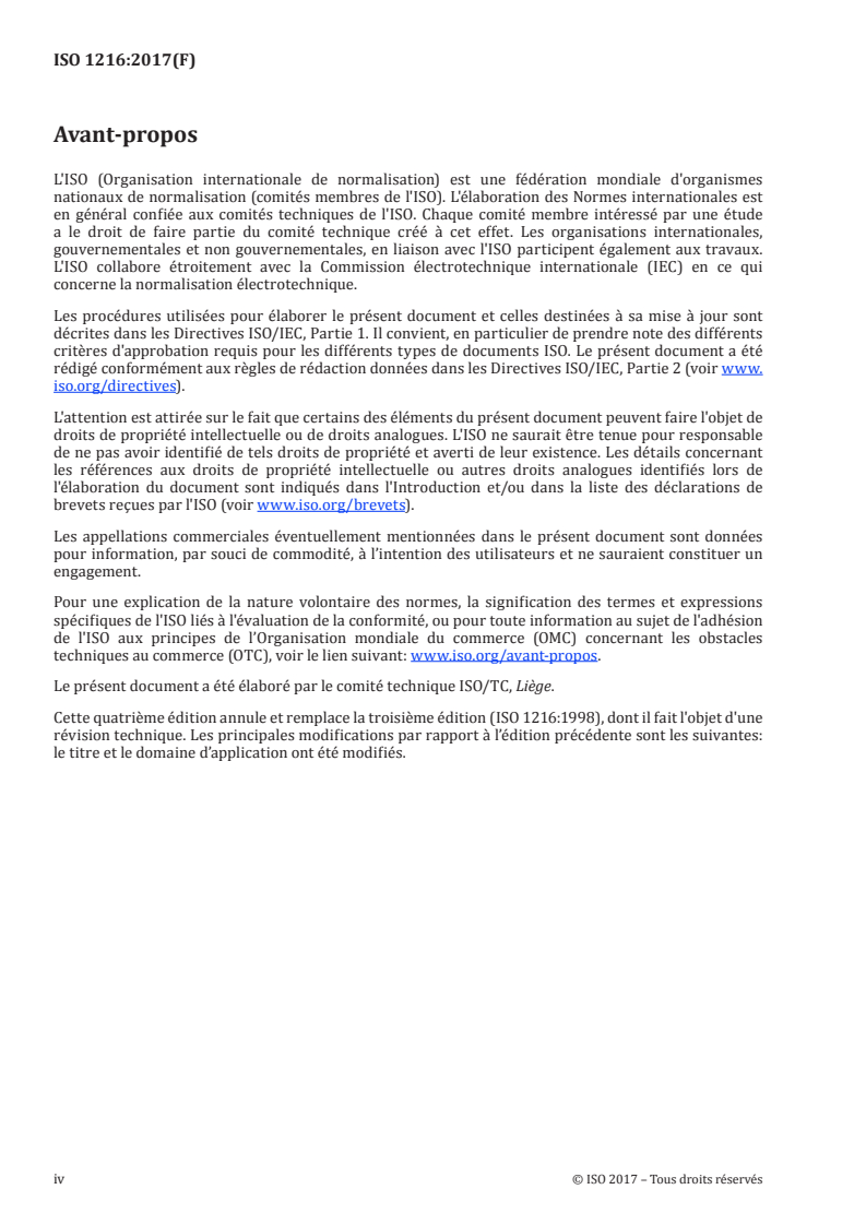 ISO 1216:2017 ISO 1216:2017 - Liège de reproduction bouilli — Calibrage, classification et emballage/8/2017 - Page 4 preview