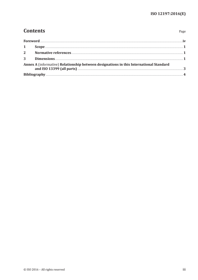 ISO 12197:2016 ISO 12197:2016 - Woodruff keyseat cutters — Dimensions/24/2016 - Page 3 preview