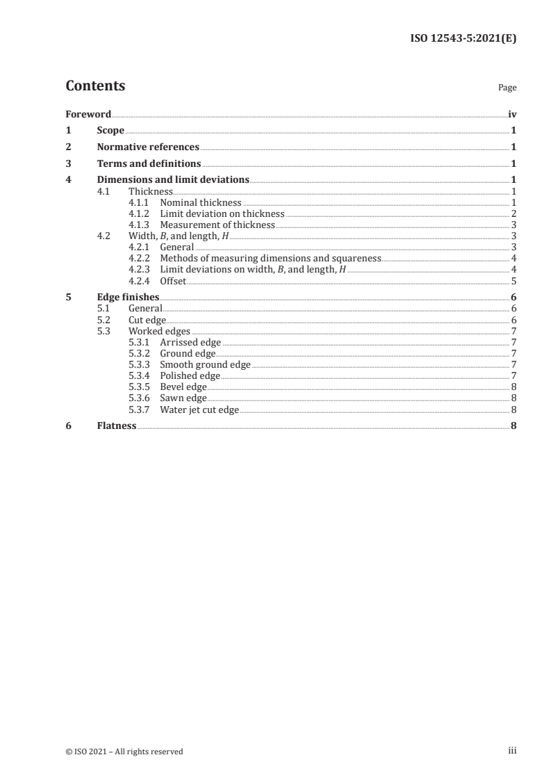 ISO 12543-5:2021 ISO 12543-5:2021 - Glass in building — Laminated glass and laminated safety glass — Part 5: Dimensions and edge finishing
Released:12/15/2021 - Page 3 preview