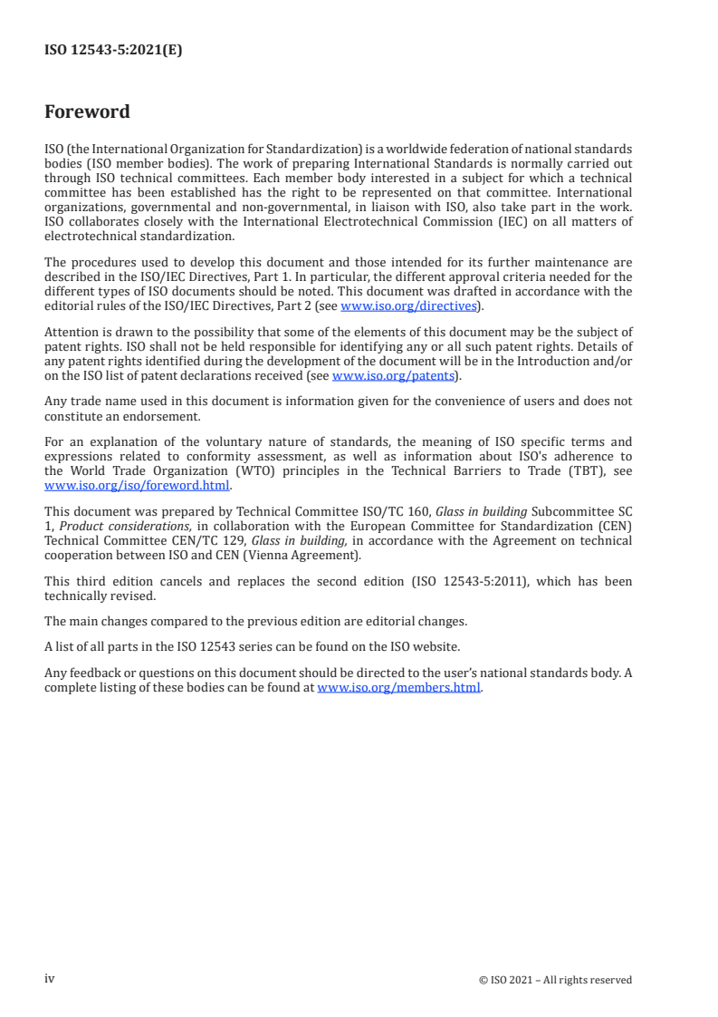 ISO 12543-5:2021 ISO 12543-5:2021 - Glass in building — Laminated glass and laminated safety glass — Part 5: Dimensions and edge finishing
Released:12/15/2021 - Page 4 preview