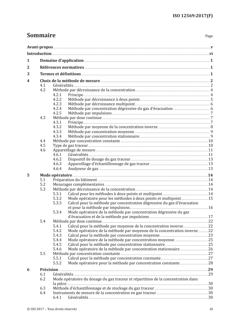 ISO 12569:2017 ISO 12569:2017 - Performance thermique des bâtiments et des matériaux — Détermination du débit d'air spécifique dans les bâtiments — Méthode de dilution de gaz traceurs/14/2017 - Page 3 preview