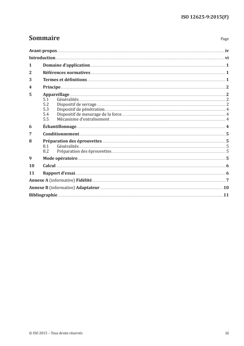 ISO 12625-9:2015 ISO 12625-9:2015 - Papier tissue et produits tissue — Partie 9: Détermination de la résistance à l'éclatement, méthode à la balle/5/2015 - Page 3 preview
