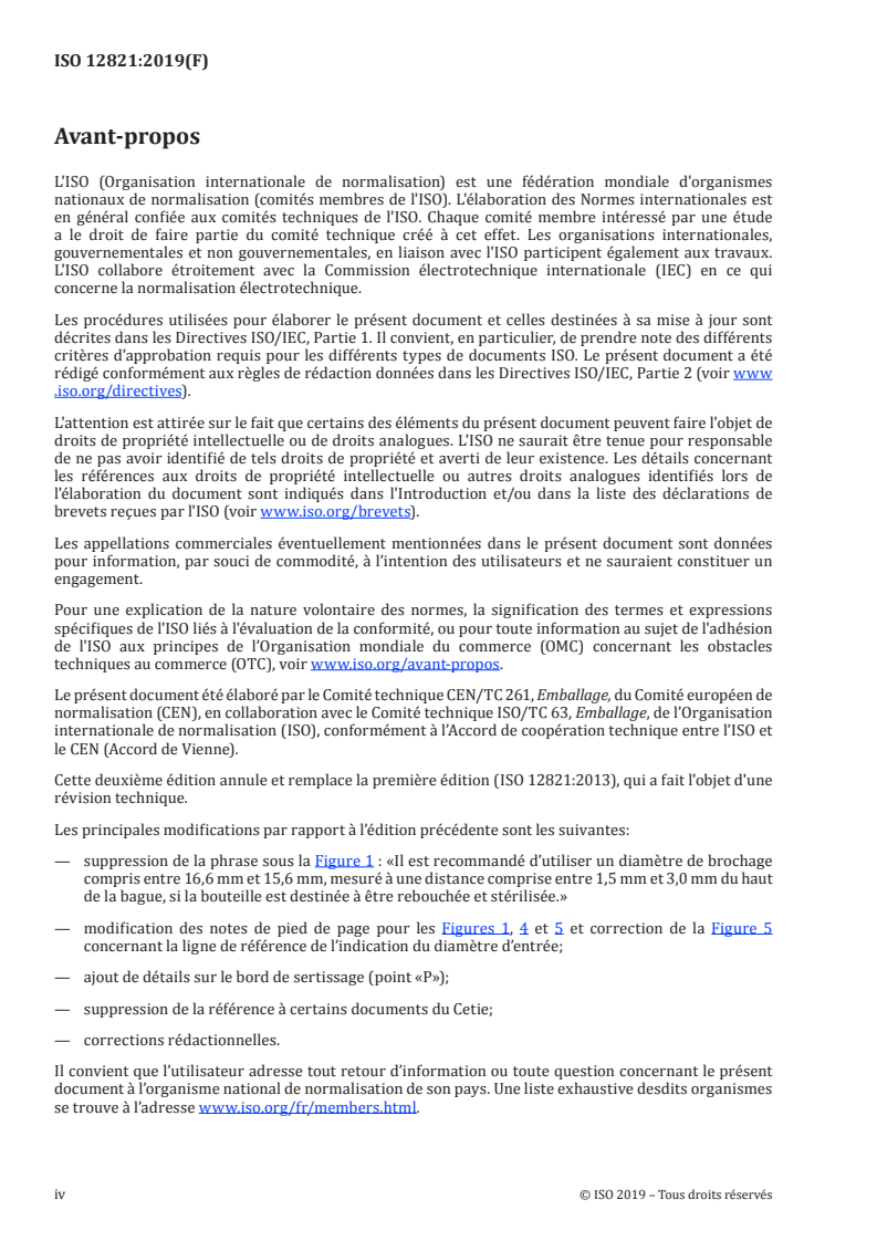 ISO 12821:2019 ISO 12821:2019 - Emballage en verre — Bague couronne 26 H 180 — Dimensions/11/2019 - Page 4 preview