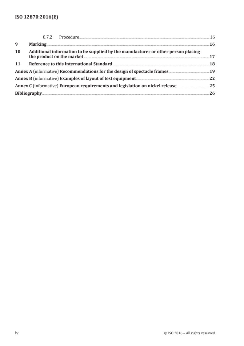 ISO 12870:2016 ISO 12870:2016 - Ophthalmic optics — Spectacle frames — Requirements and test methods/28/2016 - Page 4 preview