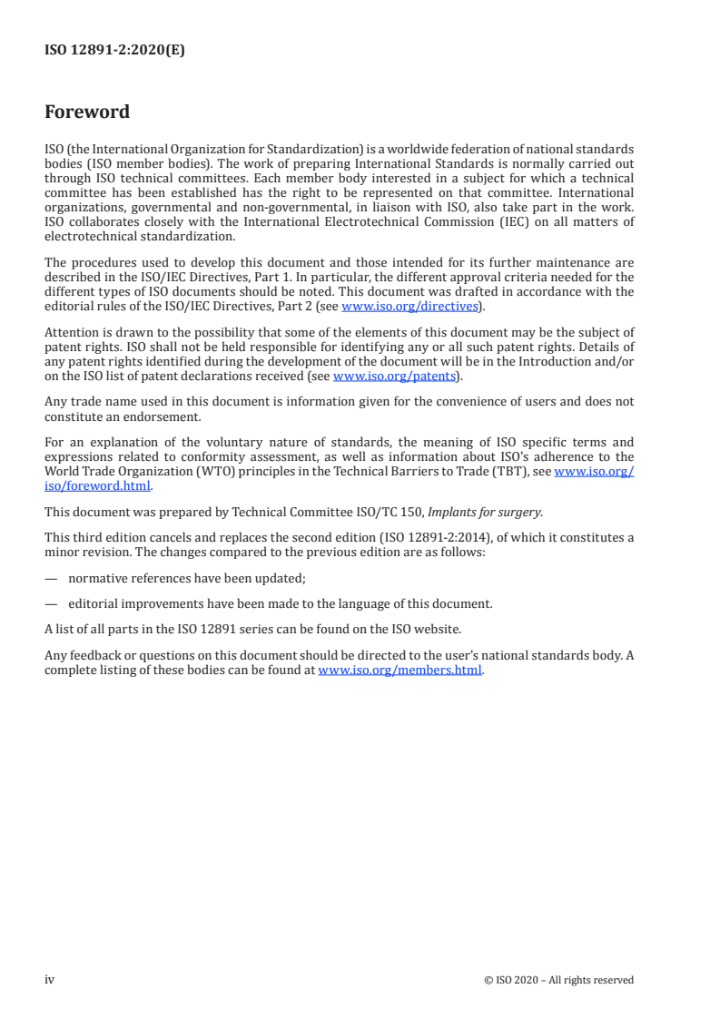 ISO 12891-2:2020 ISO 12891-2:2020 - Retrieval and analysis of surgical implants — Part 2: Analysis of retrieved surgical implants/30/2020 - Page 4 preview