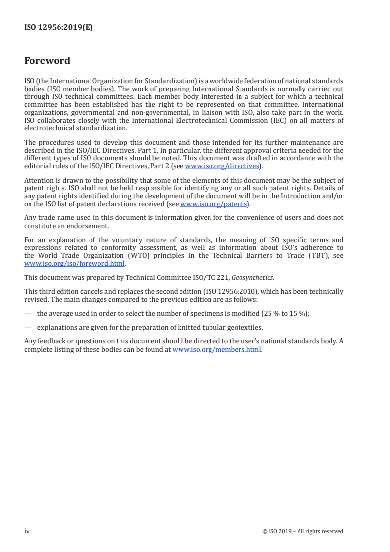 ISO 12956:2019 ISO 12956:2019 - Geotextiles and geotextile-related products — Determination of the characteristic opening size/13/2019 - Page 4 preview