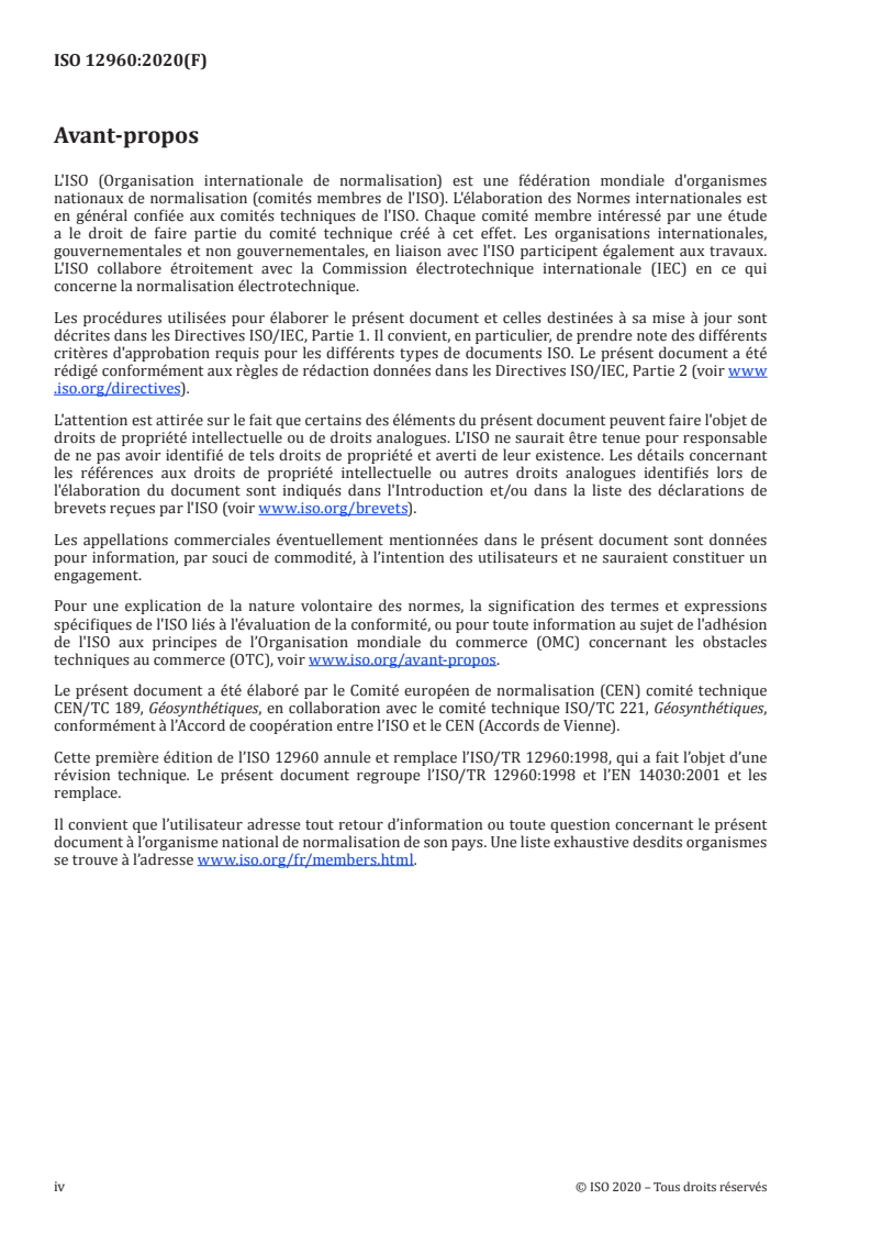ISO 12960:2020 ISO 12960:2020 - Géotextiles et produits apparentés — Méthodes d'essai sélectives pour la détermination de la résistance aux liquides acides et alcalins/29/2020 - Page 4 preview