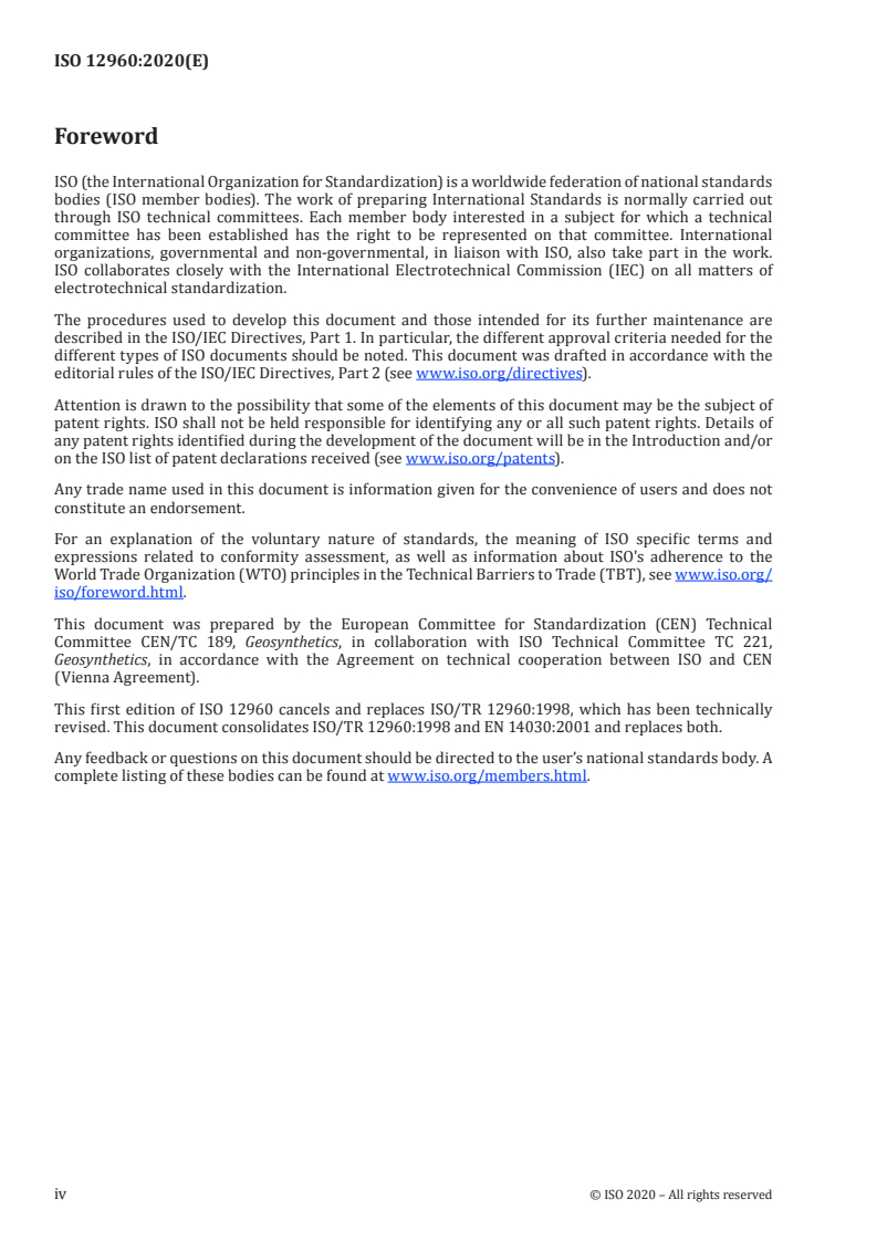 ISO 12960:2020 ISO 12960:2020 - Geotextiles and geotextile-related products — Screening test methods for determining the resistance to acid and alkaline liquids/29/2020 - Page 4 preview