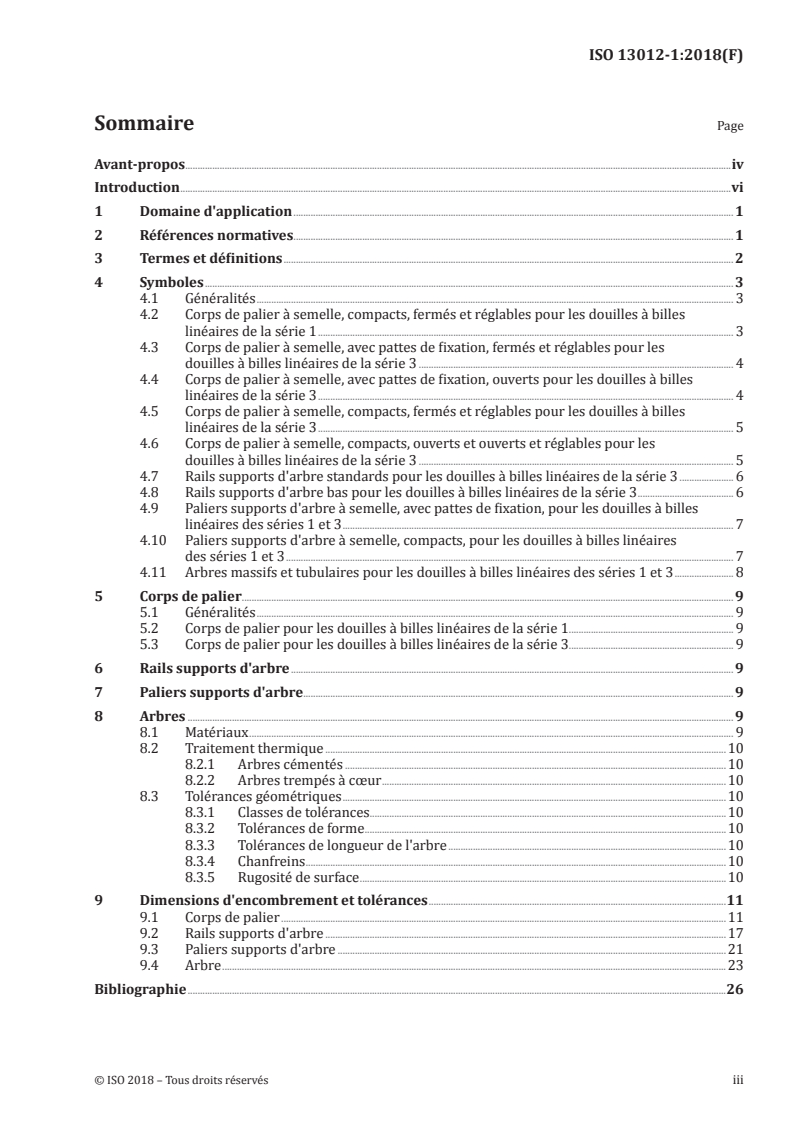 ISO 13012-1:2018 ISO 13012-1:2018 - Roulements — Accessoires pour douilles à billes linéaires — Partie 1: Dimensions d'encombrement, spécification géométrique des produits (GPS) et tolérances pour les séries 1 et 3/12/2018 - Page 3 preview