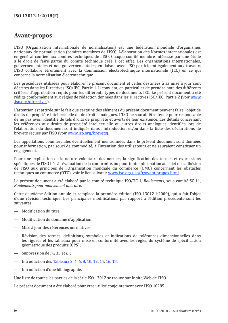 ISO 13012-1:2018 ISO 13012-1:2018 - Roulements — Accessoires pour douilles à billes linéaires — Partie 1: Dimensions d'encombrement, spécification géométrique des produits (GPS) et tolérances pour les séries 1 et 3/12/2018 - Page 4 preview