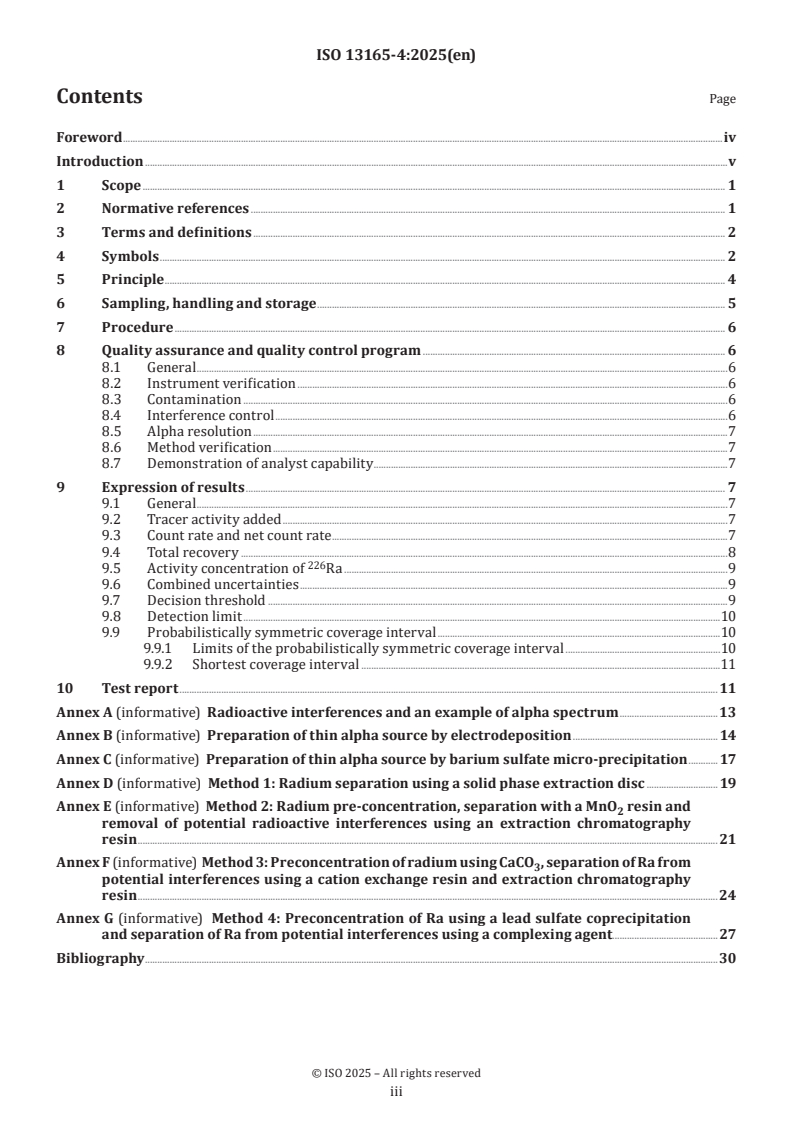 ISO 13165-4:2025 ISO 13165-4:2025 - Water quality — Radium-226 — Part 4: Test method using alpha spectrometry
Released:8. 08. 2025 - Page 3 preview