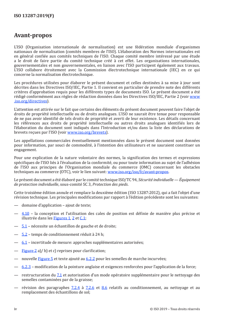 ISO 13287:2019 ISO 13287:2019 - Équipement de protection individuelle — Chaussures — Méthode d'essai pour la résistance au glissement/1/2019 - Page 4 preview