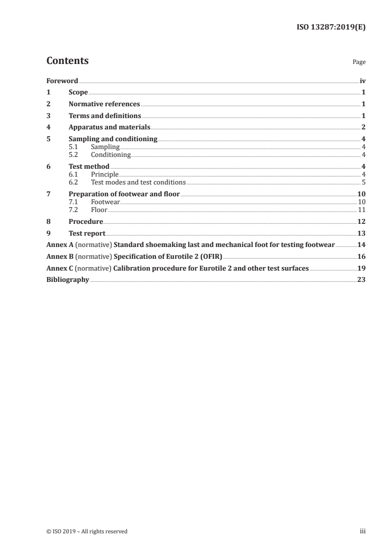 ISO 13287:2019 ISO 13287:2019 - Personal protective equipment — Footwear — Test method for slip resistance/1/2019 - Page 3 preview